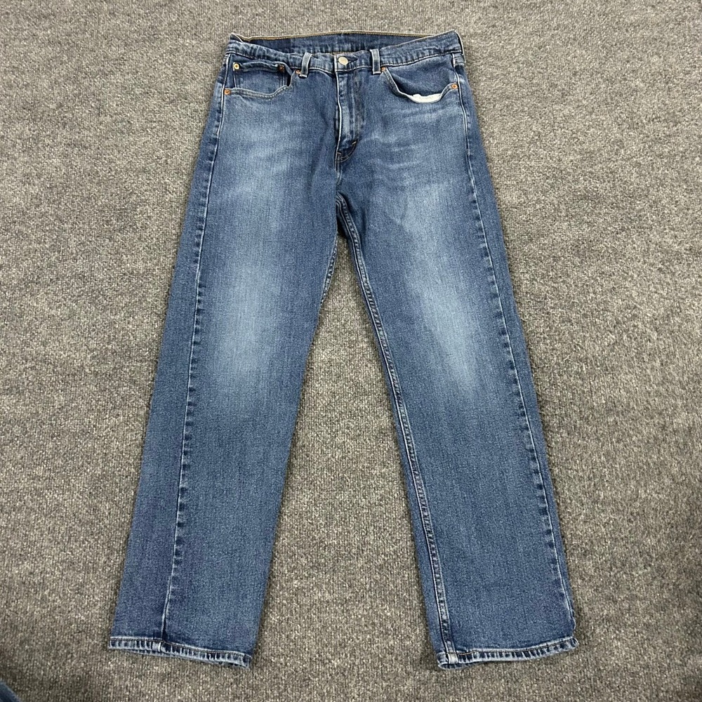 Levi's Jeans Mens Size 33x30 Blue 505 Regular Fit Straight Leg Stretch Denim